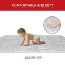 Baby Play Mat 71x59 Inches Thick Baby Crawling Mat, Large, Non Slip Padded Baby Playpen Mat for Playing, One-Piece Baby Floor Play Mat for Babies, Toddlers