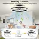 Ceiling Fans with Lights and Remote, 20" Low Profile Flush Mount Ceiling Fan, Pre-Assembled Design, Quiet DC Motor, 6 Wind Speeds, Dimmable 2700-6500K LED Light, Modern Ceiling Fan for Bedroom (Black)