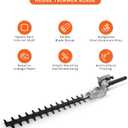 Hedge Trimmer Head, Double Blade Backpack Hedge Trimmer Head, 26mm Hedge Trimmer Blade Attachment Replacement Parts, 65 Manganese Steel Aluminum Alloy Hedge for Brush Cutters