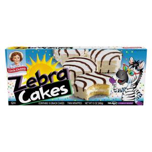 Little Debbie Zebra Cakes, 10 Twin-Wrapped Cakes, 13.0 OZ Box, Best By: 12/07/2025