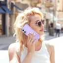 Hython for iPhone 16 Case Glitter, Clear Glitter Sparkly Shiny Bling Sparkle Cute Cover, Anti-Scratch Soft TPU Thin Slim Fit Shockproof Protective Phone Cases for Women Girls, Purple Glitter