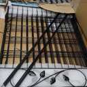Decorative Black Garden Fence 36in(H) X18.6ft(L) 8 Panels Leaf Metal Wire Border Fence for Landscape Patio Flower Bed Garden Fencing for Yard Panel Animal Barrier for Dogs