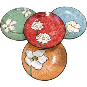 Ceramic Plates For Kitchen, 11 In - Plates Set of 4 - For Salad,Pizza,Bread, Sushi, Pasta,Appetizer, Serving etc - Dishwasher, Microwave, and Oven Safe - For Breakfast, Lunch and Dinner (11 Inch)