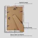 Hongkee 8x12 Picture Frame Set of 4, Made of Real Glass and Multicolour Wooden Frame, 8 by 12 Photo for Wall or Tabletop - Display Picture 6x8 with Mat or 8x12 Without Mat