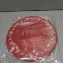 Remerry Valentine's Day Embroidered Placemats Set of 4, Round 13 Inch Washable Non-Slip Woven Table Mats Wedding Anniversary Place Mats for Party Kitchen Dining Decoration (Red)