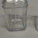 mDesign Glass Refillable Foaming Hand Soap Dispenser Modern Square Pump Bottle for Bathroom Vanity or Kitchen Sink, Countertops - Casi Collection - 2 Pack - Blue/Brushed, Clear/Brushed