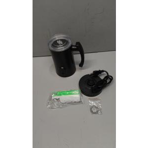 Milk Frother, 4-in-1 Electric Milk Steamer, 350ml/11.8oz Automatic Frother Machine for Coffee, Warm and Cold Foam, Temperature Control for Latte, Cappuccino, Hot Chocolate (Black)