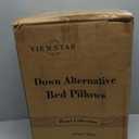 viewstar Bed Pillows Queen Size Set of 2, Hotel Collection, Down Alternative Big Pillow for Back, Stomach or Side Sleepers, Firm (White)