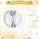 60 Pcs White Paper Placemats, 13.5 Inch Disposable Scalloped Placemat Disposable Table Place Mats Decorative Paper for Birthday Wedding Bridal Shower Holiday Party