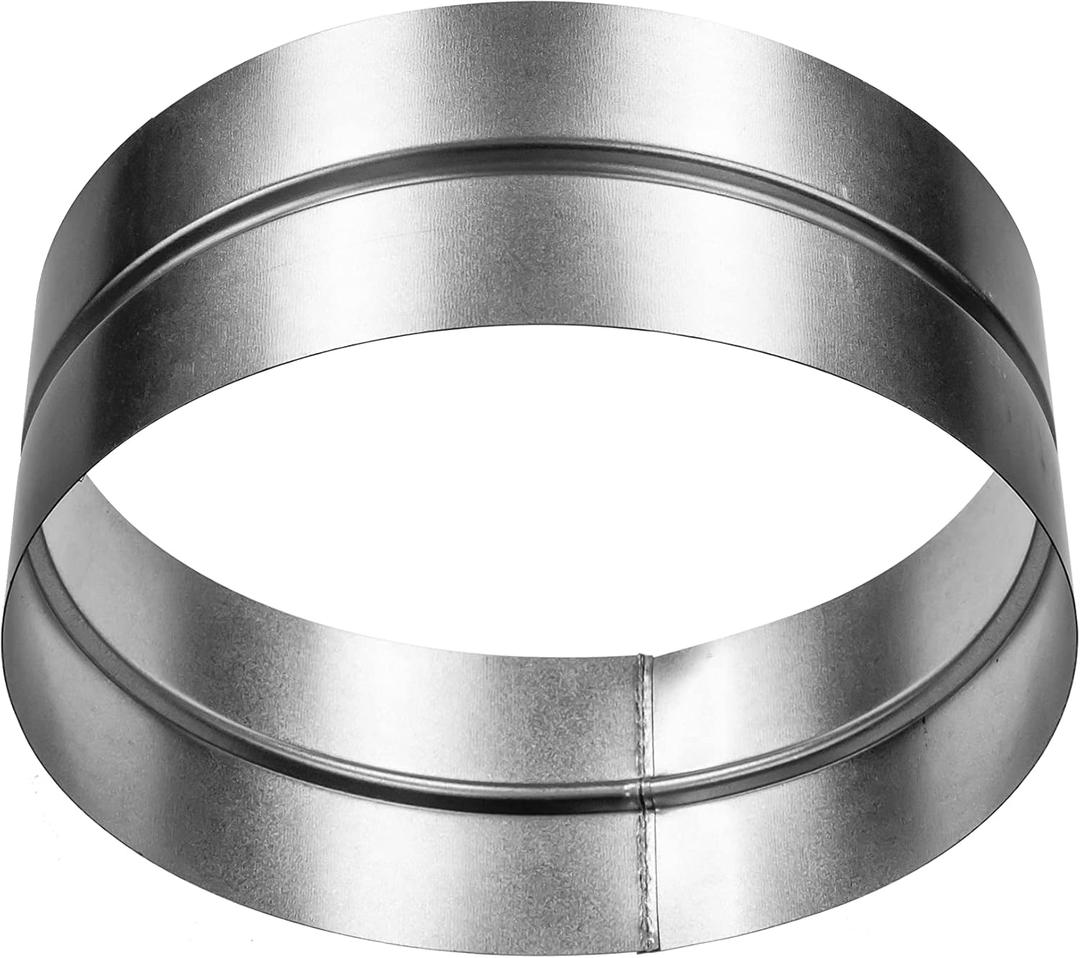 Female Fit 10" Inch Metal Vent Duct Connector - Vent Extension - Galvanized Metal Pipe Connection - 10 Inch Dryer Vent Coupler - Metal Dryer Pipe Coupling - Rigid 10" Inch Metal Hose Extension