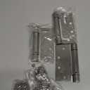 3 Pack Self Closing Door Hinges, 4.5" x 4.5" Spring Loaded Hinges with Square Corners, Adjustable Tension for Garage, Front Door, Back Door, for Left and Right Hand Door, UL Listed (Brushed Nickel-square)