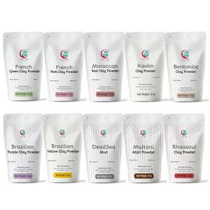 Pack of 10 Clays for Mask Making & Soap Making | Face Mask Ingredient | Best Value Pack of Colourful Clays | 8oz Each | Variety Pack for DIY Projects | by Yogis Gift