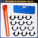 Inner Tie Rod Removal Tool Set Automotive Inner Tie Rod Tool Kit with 12 Crowfoot Adapters, 1/2 Inch Drive Tube for the ball head inside the steering wheel, steering wheel lever wrench set
