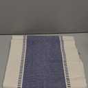 DII Dobby Stripe Woven Table Runner, 13x72-inch, French Blue (13x72" (13x77.5, Fringe Included))