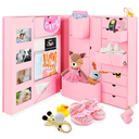 Baby Bliss Baby Keepsake Box - Baby Memory Box - Baby Girl Keepsake Box Tins Memory Box Pregnancy Baby Bubbs Storage Box Baby First Year Box Library Baby All-in-One Organizer, Pink