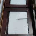 Shaker Cottage 36-Inch TV Stand  Media Console with Glass Cabinet, Adjustable Shelf, & Cord Management  Entertainment Center for Living Room or Bedroom by Alaterre Furniture (Espresso)