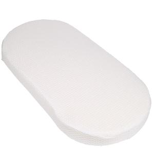 Mecc ecoh Baby Bassinet Mattress, 100% Breathable Cover, Water-Resistant Lining, Oval 30"x15"x2" Fit for Safety 1st/ Delta Children Slumber/Baby Delight Go with Me Slumber Rockin and Moses Basket (White)