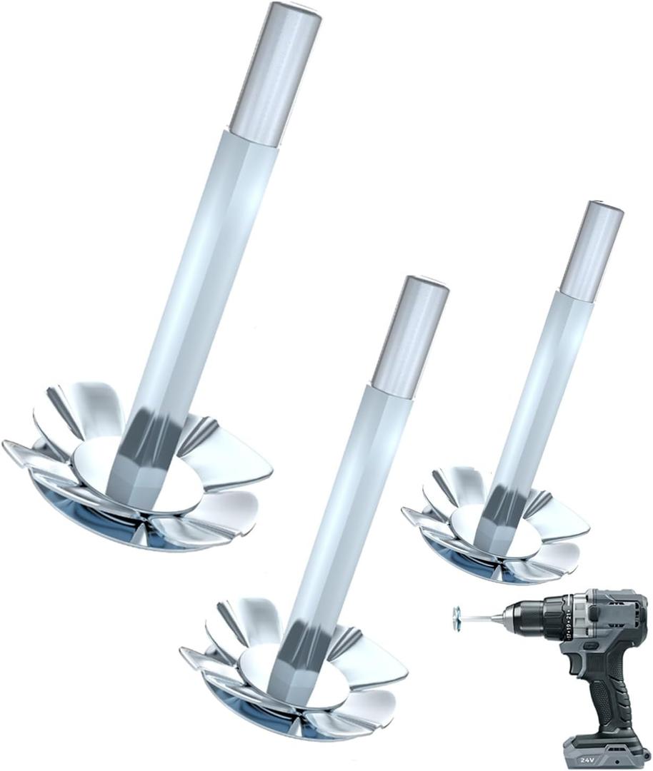 PVC Fitting Saver,3PCS PVC Fitting Socket Saver Set with 3 Inch, 2 Inch, 1.5 Inch Pipe Reamer Head,Pipe Reamer Tool for Removing Sch 40 From Hub, Compatible with 1/2" Speed Power Drills