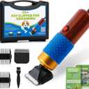 Pet Grooming Clippers 200W, Plug-in with 3m Power Cord & Stepless Speed Control, Low Noise < 50db, Heavy-Duty Dog Hair Trimmer Kit with Extra Detachable Blade & 2 Limit Combs of 4 Sizes