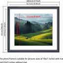 22x25 Picture Frame Black Solid Wood Poster Frame 18X21 with White Mat & Hanging Hardware Fits 22x25 or 18x21 photo frame (T23B2225W1821)