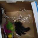 Interactive Cat Toys for Indoor Cats,4-in-1 Automatic Kitten Toy with Laser, Fluttering Butterfly, Moving Feather & Track Balls, USB Rechargeable Self-Play Electronic Toy for Kittens & Adults (White)