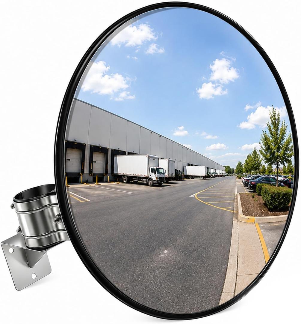 2 Pack 30 Inch Convex Traffic Mirror, Safety Security Corner Mirrors