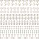 4366 PCS Self Adhesive Pearl StickersPearl Stickers for Crafts KidsAssorted Sizes & Shape Stick on Pearls for Hair, Face, Makeup, Eye 3mm/4mm/5mm/6mm/8mm/10mm/Rose/Heart Shape
