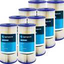 SpiroPure SP-R50-BB 10x4.5 50 Micron Pleated Polyester Sediment Water Filter Cartridge SPC-45-1050 R50-BB 155053-43 R50-BBSA (Case of 8)