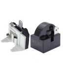 1Pcs QP2-4R7 1Pin 4.7 Ohm Refrigerator Starter/Start Relay for Vissani Danby Compressor Relay and 1Pcs Refrigerator Overload Protector 1/2HP2 Pieces in Total