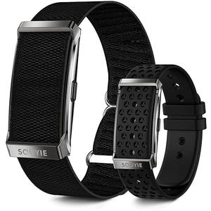 Smart Bracelet for Men Women, Health Activity Fitness Trackers, 24H Sleep Tracker, 24/7 Continuous Heart Rate/Blood Pressure/HRV/Stress Monitor, 170+ Sports Modes Smart Wristband with Free APP 2 Bands, Black