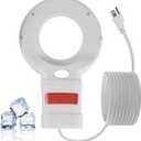 500W Trough Heater & Stock Tank De-Icer - Made from Aluminum with Teflon Coating for Better Corrosion Resistance (White)