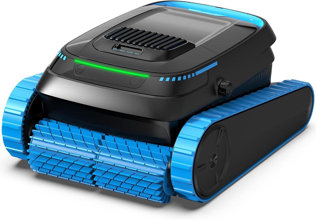 PC20 Automatic Robotic Pool Cleaner, Cordless Pool Vacuum Robot for Inground & Above Ground Pools, Smart Navigation, Self-Parking, 5000GPH Suction, Cleans Floor, Wall & Waterline