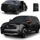 Custom Fit Car Cover for 2016-2025 Nissan Kicks, 10 Layers All Weather Outdoor SUV Car Covers with Zipper Door & Windproof Bands, Reflective Strip for Snow Rain Dust Hail Cover Sun UV Protection