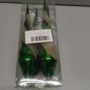 11.8" Green Christmas Icicle Ornament Balls Shatterproof Final Drop Ornaments for Tree Decorations Christmas Teardrop Ornaments 4 Set Glitter Swirl Drop Hanging Ornament for Xmas Holiday Party