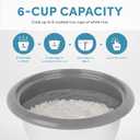 AROMA Rice Cooker, 3-Cup (Uncooked) / 6-Cup (Cooked), Small Rice Cooker, Oatmeal Cooker, Soup Maker, Auto Keep Warm, 1.5 Qt, White, ARC-363NG