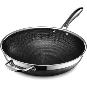 HexClad 7 Pack Pots Bundle, Stay-Cool Handle, Dishwasher-Friendly, Oven-Safe Up to 900°F, Induction Ready, Compatible with All Cooktops