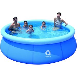 10ft x 30in Inflatable Swimming Pool, Outdoor Above Ground Pool, Top Ring Blow Up Pool
