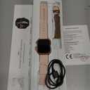 Smart Watch for Women Men Fitness: Smart Watch for iPhone&Android Bluetooth Call with SpO2 Sleep Heart Rate Monitor,IP68,Fitness Tracker with 120+Sport,Reloj Inteligente 30 Day+Battery Life, 2 Bands (Gold-Pink)