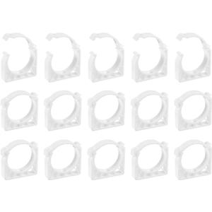 Uxcell 12Pcs PPR Water Pipe Clamps, Plastic U Shaped Pipe Clamps Clips with Fixing Clip Fit for 63mm/2.48" OD Water Pipes and Tubing Hoses Support, White