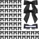Daifunli 60 Pcs Satin Ribbon Bows 3 x 3 Inches Self Adhesive Satin Bows for Gift Wrapping Baby Shower Birthday Party Premade Ribbon Bow with Double Sided Tape for Crafts Christmas Gift Wrap