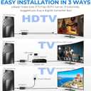 6000+ Miles Long Range TV Antenna-2026 Digital TV Antenna for Smart and Old TV-Indoor Outdoor HD Antenna for Local Channels with Strongest Amplifier-52ft Coaxial Cable/AC Adapter-Support 8K 4K 1080p