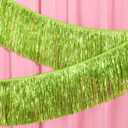 xo, Fetti Party Decorations Lime Green Fringe Banner - 4 ft. | Bachelorette Party Supplies, Birthday Photo Booth, Margarita Bach Decor, Bridal Shower Backdrop