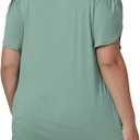 Womens-Plus-Size-Summer-Tops Trendy Petal Short Sleeve T Shirts Casual Crewneck Cute Flowy Pleated Blouses Tunics Tee (XXL)