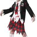 Morph Costumes School Girl Zombie Costume for Kids - Kid Zombie Costume Girl - Kids Halloween Costumes Girls Scary (Medium)