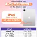 Kidcube for iPad 5th/6th Generation Case, for iPad Air 1st/2nd Gen, for iPad Pro 9.7 Inch Case Women Girls Folio Cover with Pencil Holder Cute Unique Design Pretty Rotating Stand Teens Cases 2018/2017