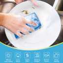 AIDEA Non Scratch Scrub Sponge, 24Count, Sponges for Dishes, Sponges Kitchen, Cleaning Sponge, Cleans Fast Without Scratching, Stands Up to Stuck-on Grime, Cleaning Power for Everyday Jobs (Blue)