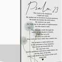 Psalm 23 Wall Art, Psalm 23, Psalms 23 Decor, Scripture Signs Decor, The Lord is My Shepherd, Inspirational Quote Canvas Wall Art, Prayer Room Decor, Christian Wall Decor, Scripture Wall Art 24x16 inches