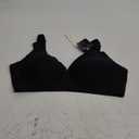 Vertvie Jelly Wireless Bras for Women Push Up Plunge Seamless T-Shirt Bras No Underwire Supportive Full Coverage Bralettes (XX-Large, Black)