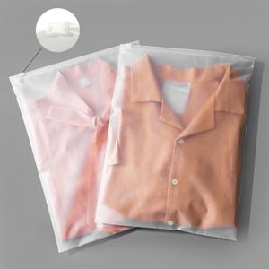 12x14 Inch Frosted Zipper Poly Bags for Clothing 50Pcs No Vent Holes | Plastic Packaging Bags for Small Businesses or Travel Storage,Frosted Clear Bags for Shirts Dress Sweater