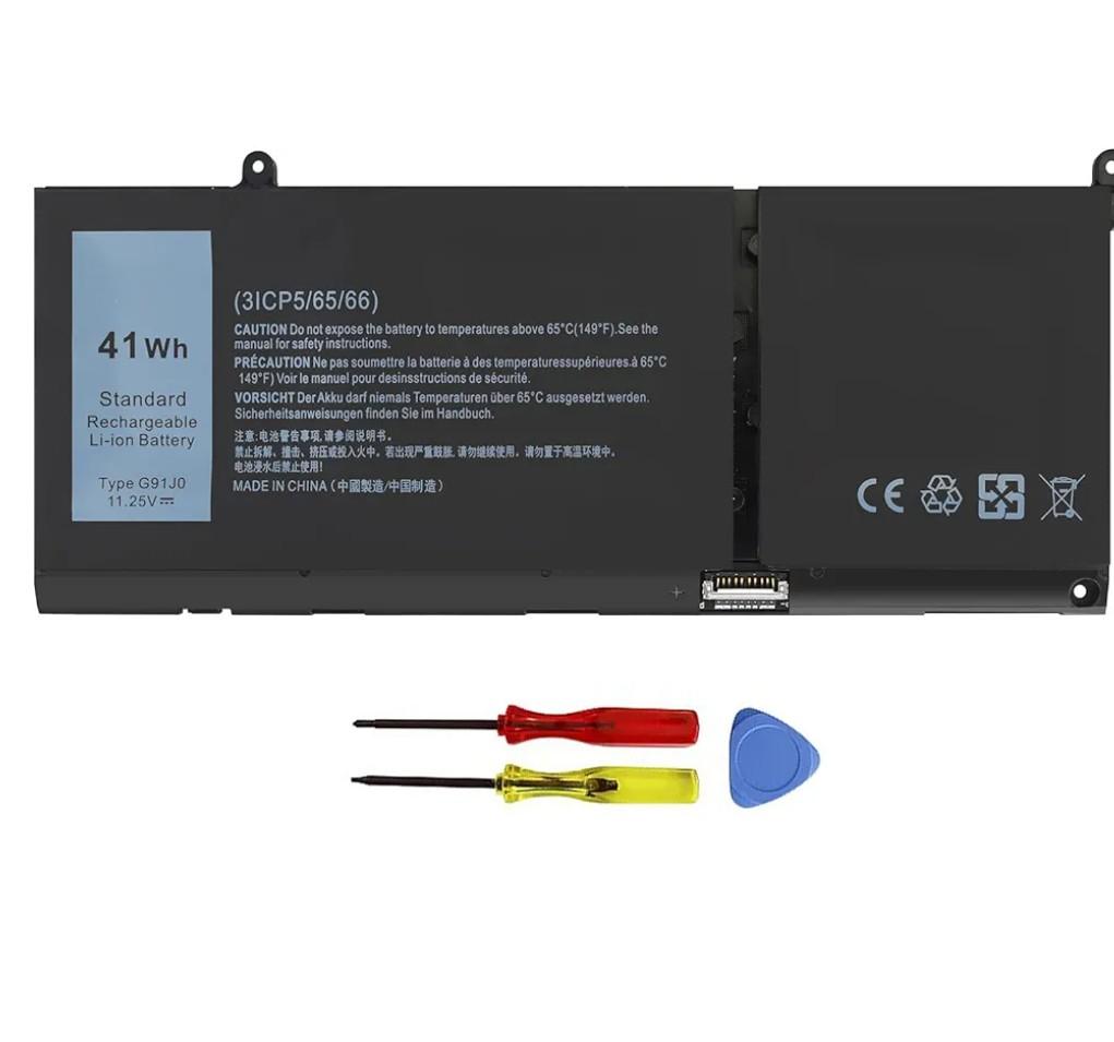 41Wh G91J0 Laptop Battery Replacement for Dell Latitude 3520 3420 3320 3330 Inspiron 3510 3511 3515 3525 3530 5310 5410 5418 5510 5515 5518 14 Plus 7420 7415 2-in-1 Vostro 5620 5625 Notebook.